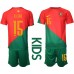 Portugal Rafael Leao #15 Barnkläder Hemma matchtröja till baby VM 2022 Kortärmad (+ Korta byxor) Billigt